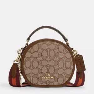 Coach Brown Crossbody Bag with Signature Monogram
